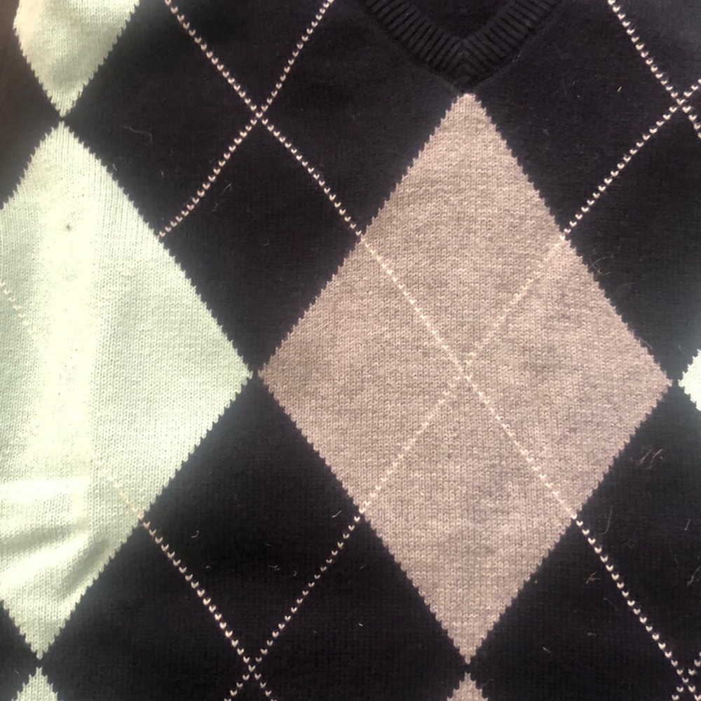 π SOLD J. Crew Menβs Argyle Vest - Size Large - Picture 4 of 4